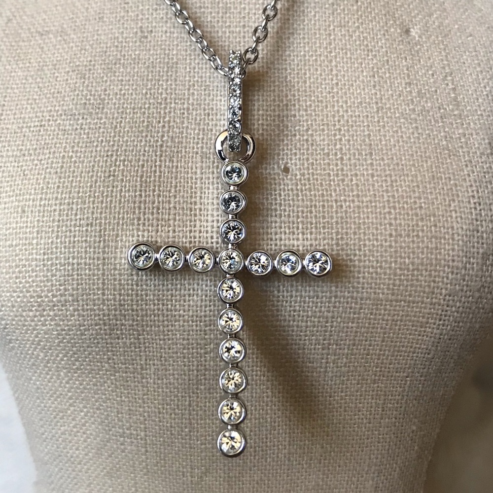 Swarovski Crystal Bubble Cross Necklace